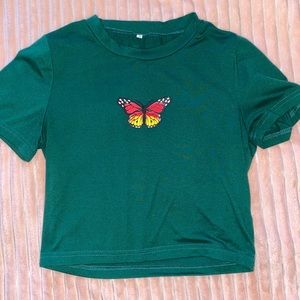Cropped Butterfly shirt